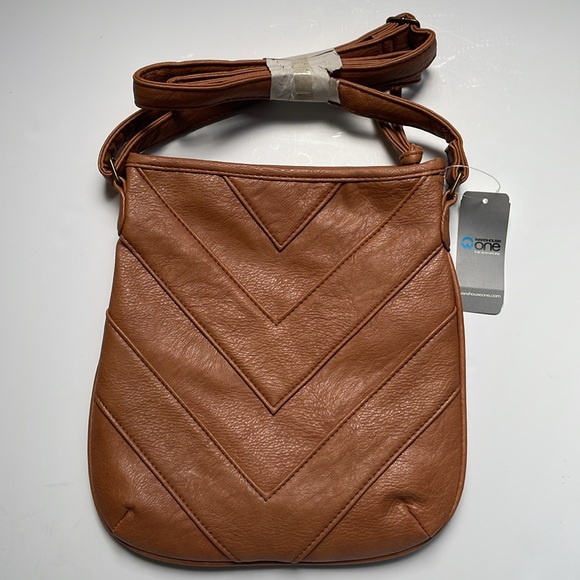Watehouse One Handbags - Cognac North South Crossbody Bag